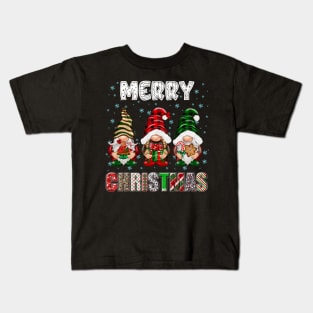 Merry Christmas Gnome Family Funny Xmas Tree Women Men Kids Kids T-Shirt